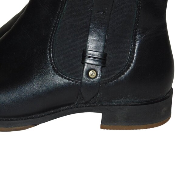 Ecco Saunter Black Leather Mid Cut Ankle Chelsea Boots Size 39 US Size 8-8.5 - Picture 10 of 14